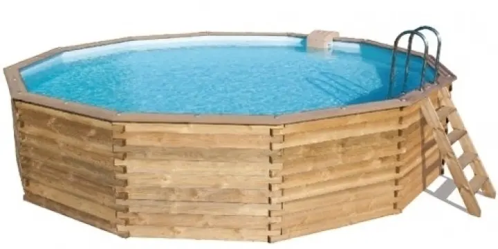 Piscine bois ronde 5.34 m
