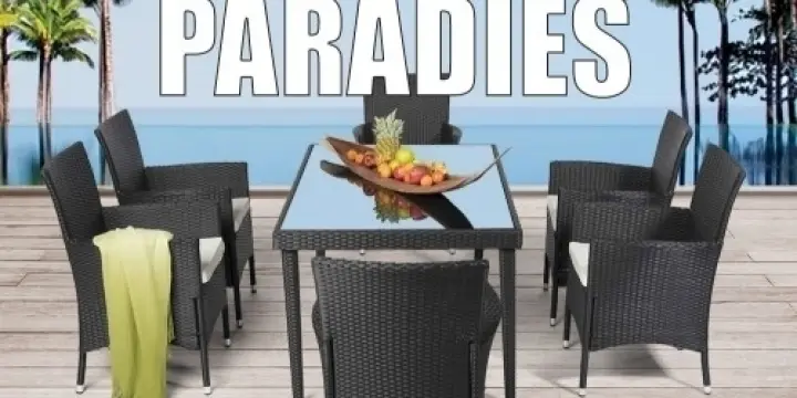 Salon de jardin 1 table 6 chaises