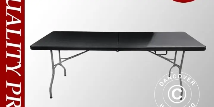 Klapptische 182x74x74cm, Schwarz (10 St.)