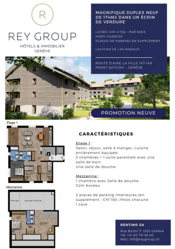 SATIGNY - Magnifique duplex neuf dans un écrin de verdure !
