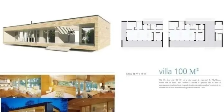 Maison bois lamellé contrecollé 100 m²