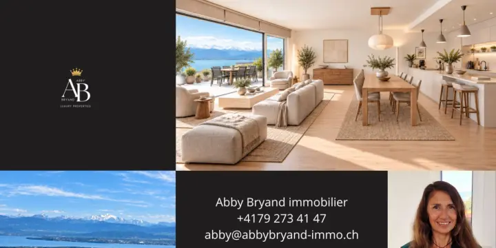 Blue Horizon, appartement contemporain 5,5 pièces, vue lac et Mont Blanc