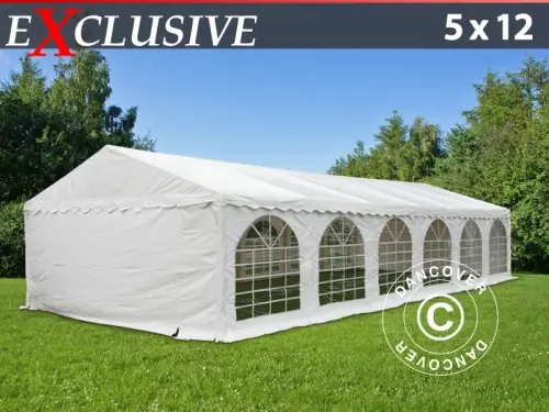 Partyzelt Exclusive 5x12m PVC, Weiß à Zurich
