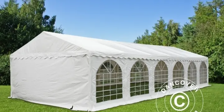 Partyzelt Exclusive 5x12m PVC, Weiß