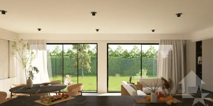 Maison jumelée moderne de 4.5 pièces dans un environnement calme