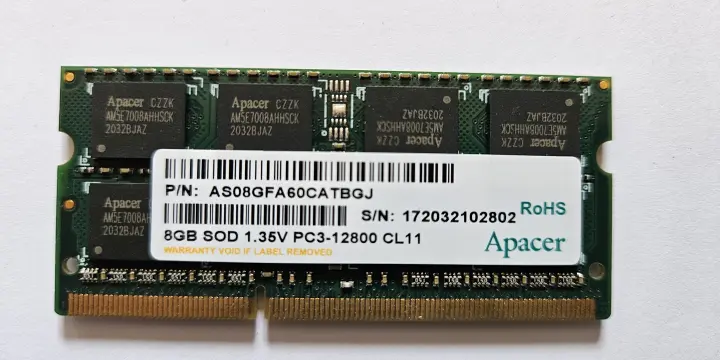 Apacer 8 Go DDR3L 1600 SO-DIMM pour portable