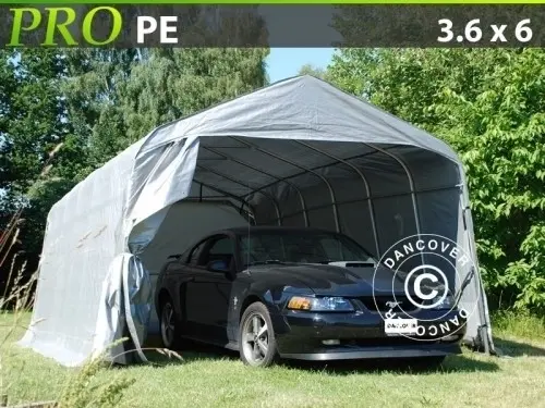 Zeltgarage PRO 3,6x6x2,68m PE, Grau à Zurich