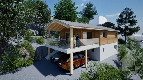Terrain avec magnifique projet de construction de 3.5 pièces