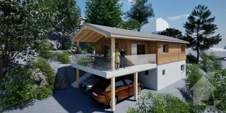 Terrain avec magnifique projet de construction de 3.5 pièces