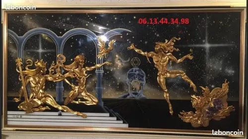 Tableau Sculpture pulsé or 22 carats à Vernantes
