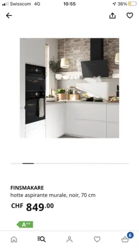 Je vends hotte aspirante IKEA à Lausanne