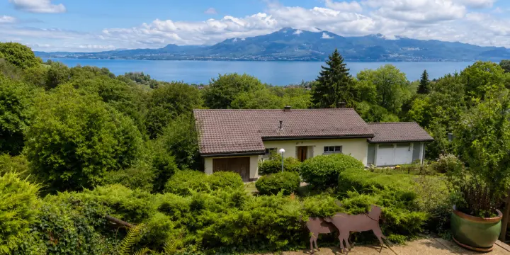 Villa vue lac de deux appartements indépendants