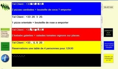 logiciel pour recevoir des commandes piz à melun