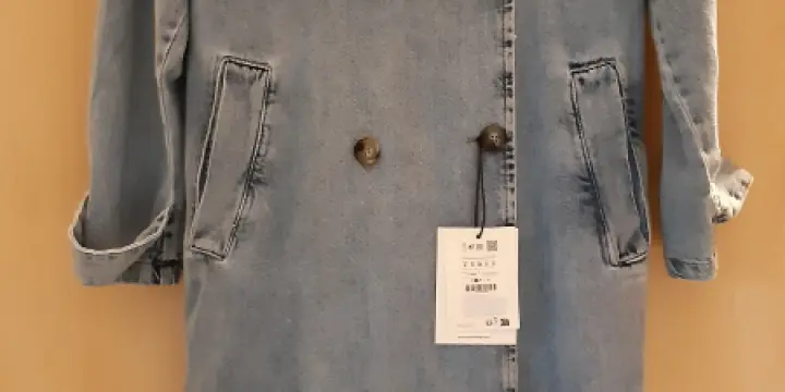 Trench en jeans, Pull & Bear, taille S. Neuf