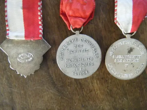 3 médailles anciennes de tir suisses à La Bastide vdes Jourdans