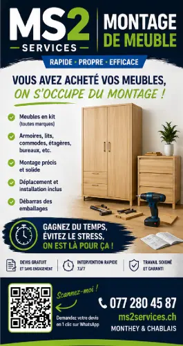 Votre partenaire pour simplifier votre quotidien  Moins de soucis. à Choex VS