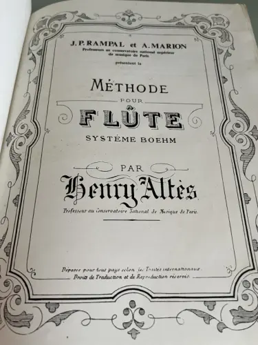 Méthode pour flûte système Boehm par Henry Altès à Nyon