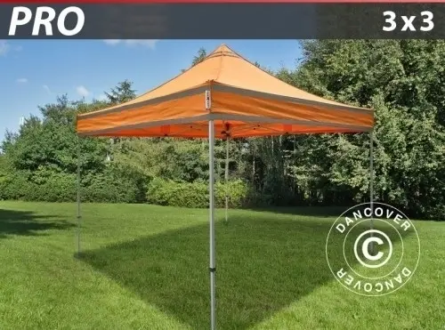 Faltzelt FleXtents PRO Arbeitszelt 3x3m Orange mit Reflek à Zurich