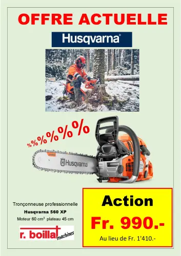 Tronçonneuse Husqvarna 560 XP à Le Noirmont