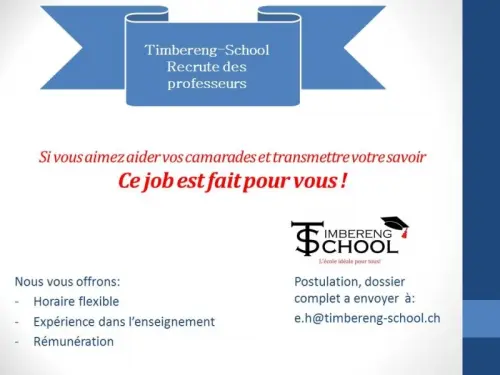 Timbereng-School Recrute à Fribourg