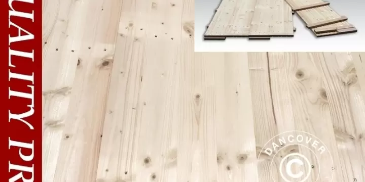 Partyzelt-Holzfußboden, 150x50x2,2cm, Kieferholz, 18