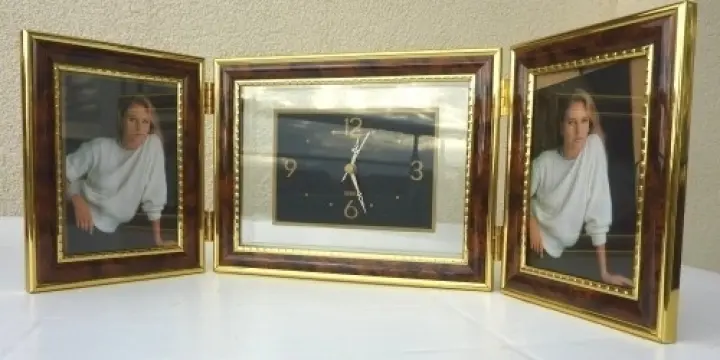 pendule - cadre photos  -  triptique