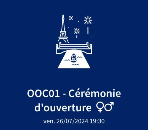 Billet Cérémonie d’ouverture pour JO à Geneve