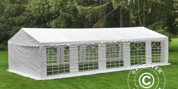 Partyzelt PLUS 4x10m PE, Weiß