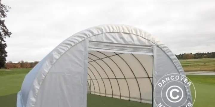 Lagerzelt 9,15x12x4,5m PVC, Weiß