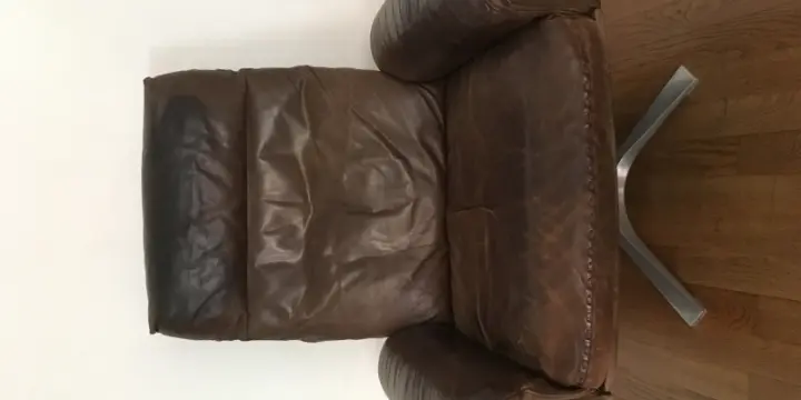 Fauteuil direction vintage pivotant DS 31 cuir marron