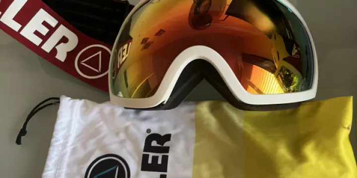 Masque de ski - Vertical blanc / rouge - CAT. 3 - Uller