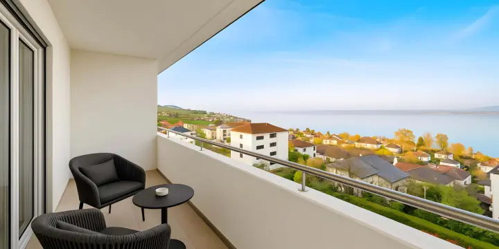 3.5 pièces lumineux surplombant le lac