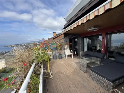 Une adresse privilégiée à Montreux ! 4,5 pièces vue lac avec balcon