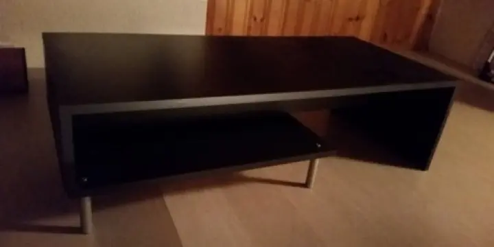 Table basse salon noir