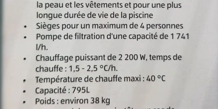 Jacuzzi neuf à saisir