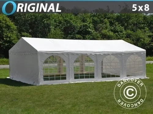 Partyzelt Original 5x8m PVC, Weiß à Zurich