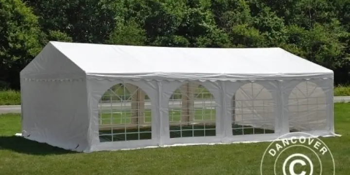 Partyzelt Original 5x8m PVC, Weiß