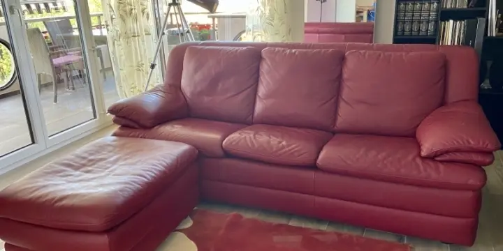 Canapé Natuzzi en cuir 3 places convertible