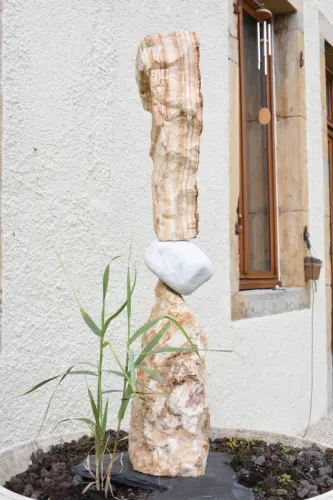 Sculpture en Travertin et Marbre - Décoration Maison - Statue Jardin à GENEVE