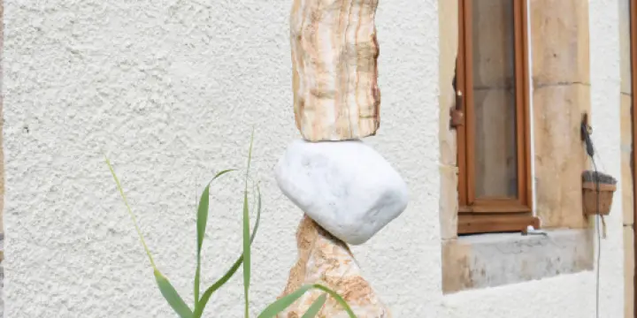 Sculpture en Travertin et Marbre - Décoration Maison - Statue Jardin