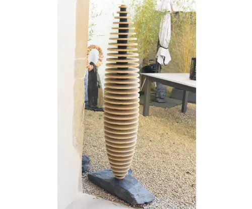 Sculpture en Ardoise et Grès Beige de Chine - Statue Jardin - Décoration Maison à Lausanne