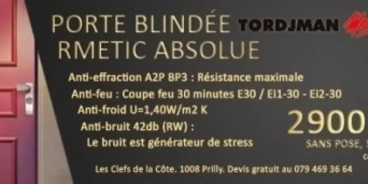 Installation bloc porte blindée Tordjman