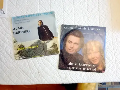 Disques 45 tours vinyles Alain Barrière à Chigny