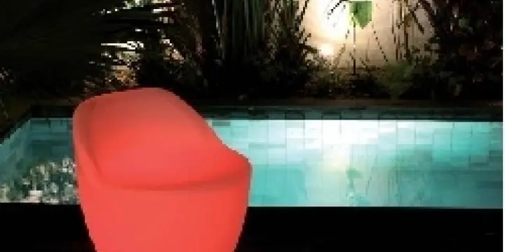 Fauteuil d'extérieur lumineux LED