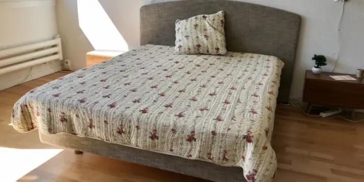 Joli lit (et matelas) 160 x 200 en très bon état pour 500.-!