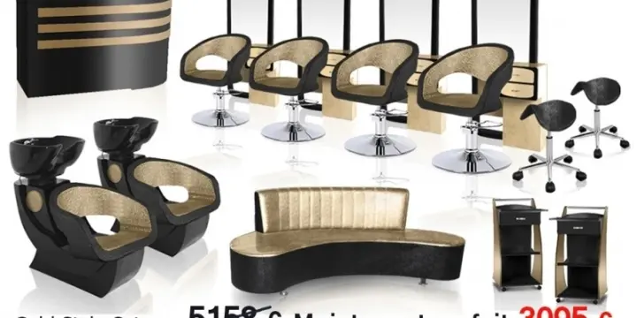 Ensemble de mobilier de coiffure élégant