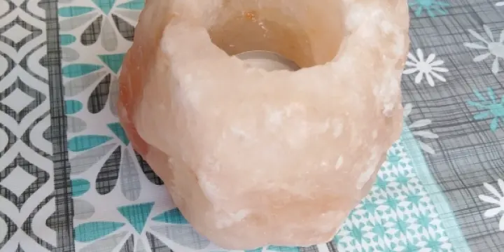 Pierre de sel bougeoir pour bougie