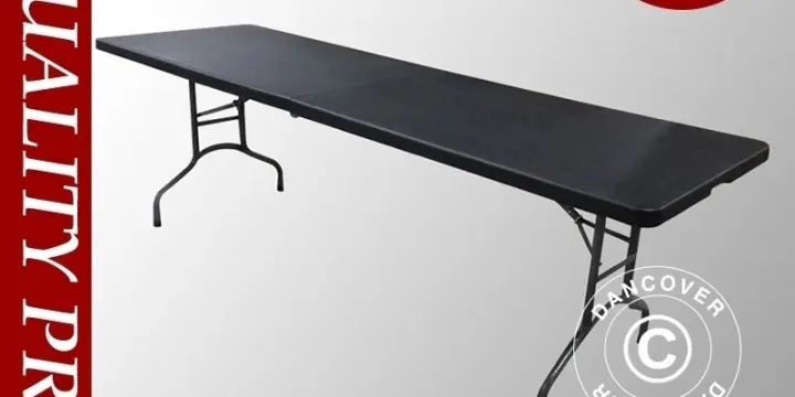 Klapptisch 242x74x74cm, schwarz (25 St.)