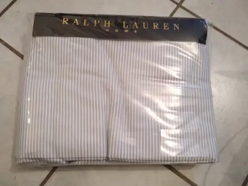 Housse de drap Ralph Lauren blanc ligne bleu à Neuchâtel