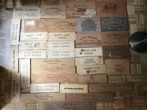Estampes caisses à vin à Troinex